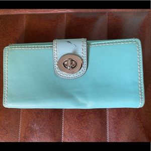 Blue Leather Coach Wallet